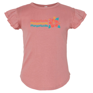 SE3339 - Flutter Sleeve Tee - Printed MGV Hibiscus