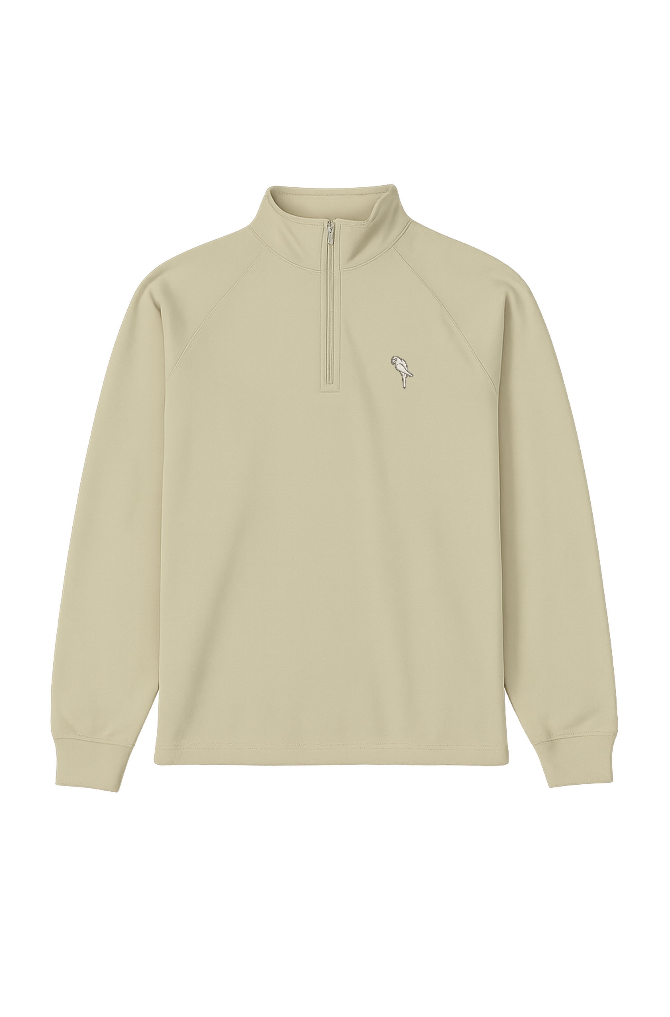 SE3245 - Raglan 1/4 Zip Mockneck - Embroidered Tonal Parrot - Image 3