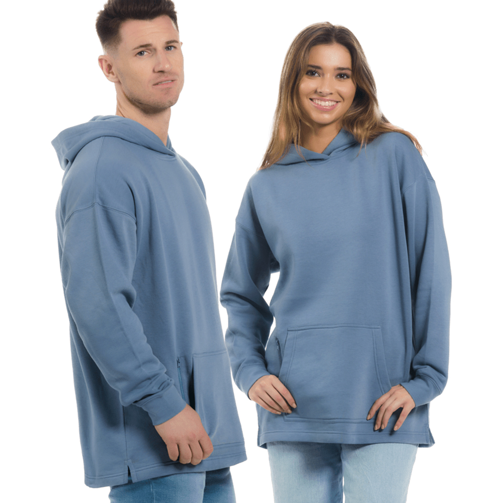 SE1254 - Unisex Snuggly Fleece Open Bottom Hem Hoodie - Image 7