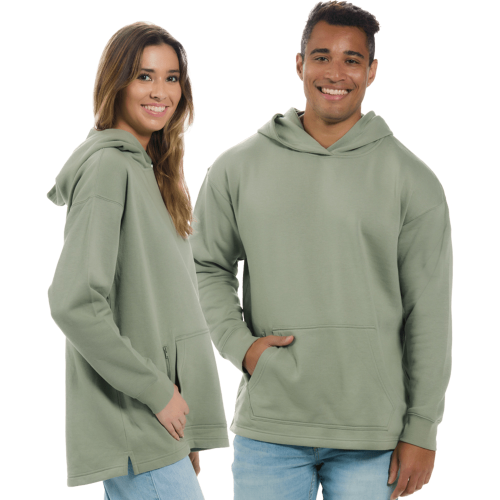 SE1254 - Unisex Snuggly Fleece Open Bottom Hem Hoodie - Image 5