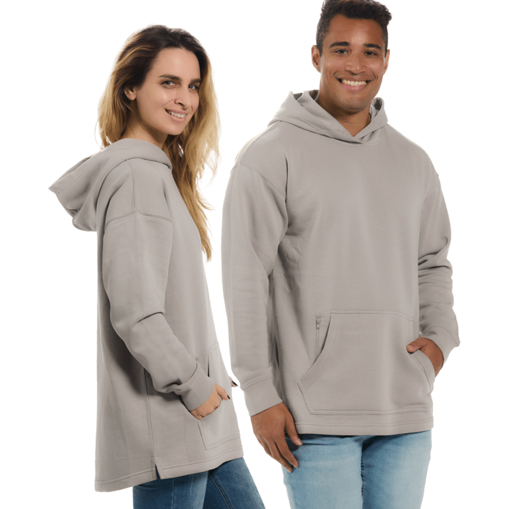 SE1254 - Unisex Snuggly Fleece Open Bottom Hem Hoodie - Image 4