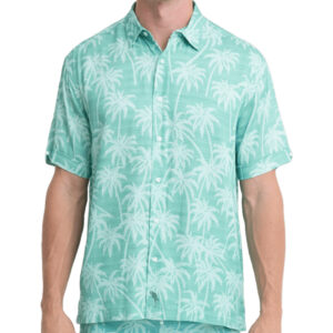 SE9278 - Men's allover printed camp shirt - Villa Palm